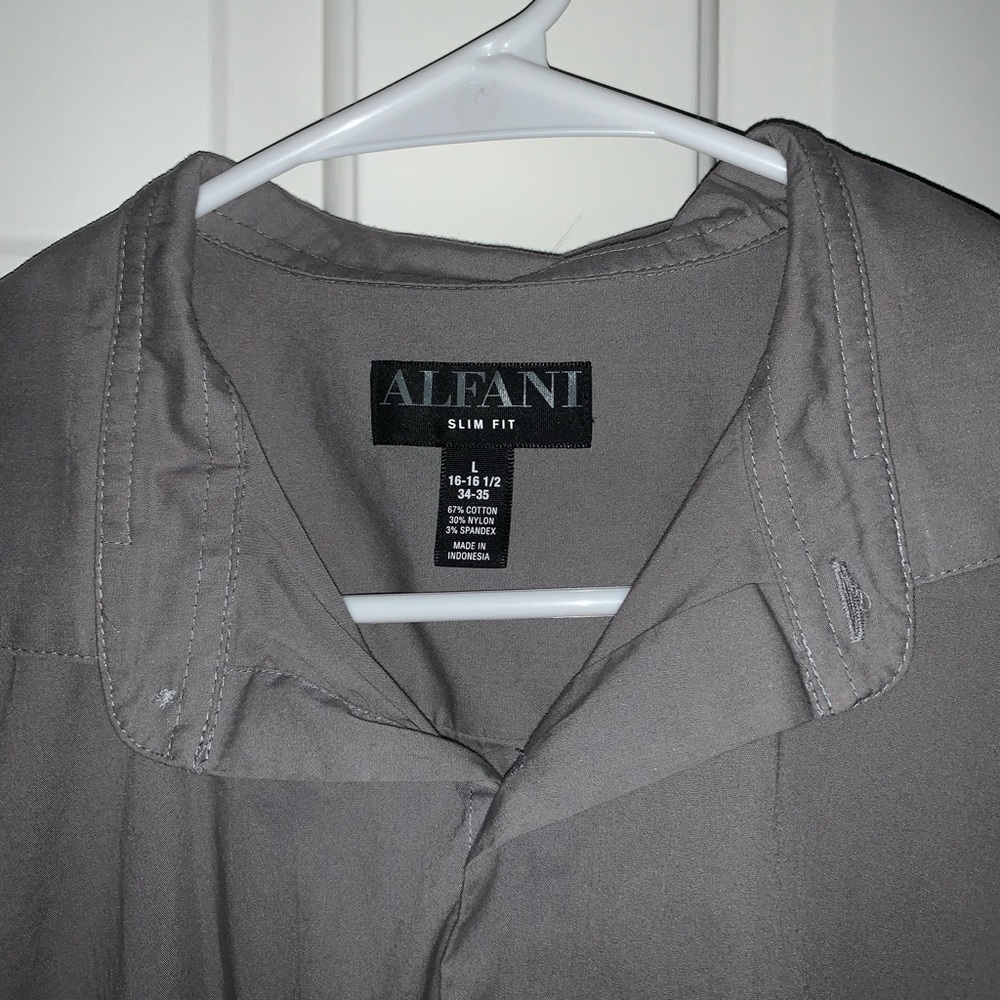 Alfani Slim Fit Button Down Large